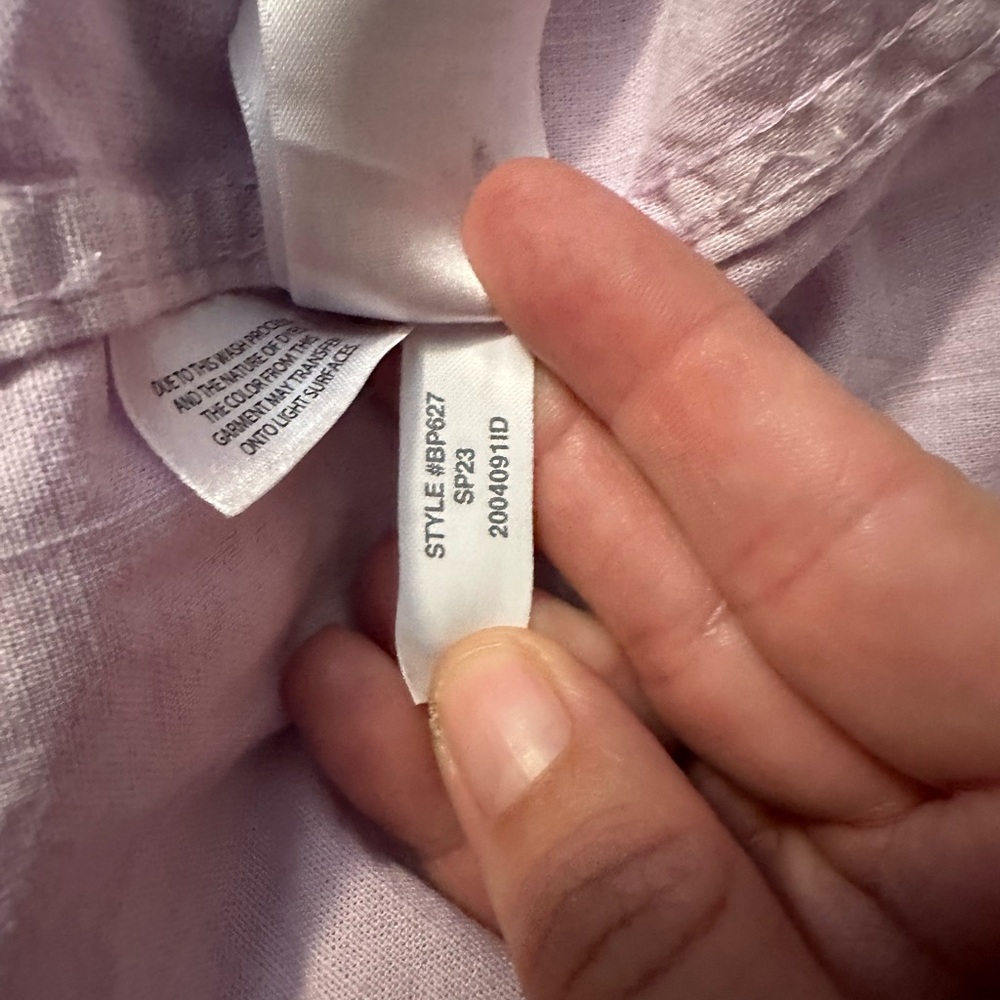 J. Crew Garment Dyed Chambray Button Down Shirt Size 10 - Picture 6 of 6